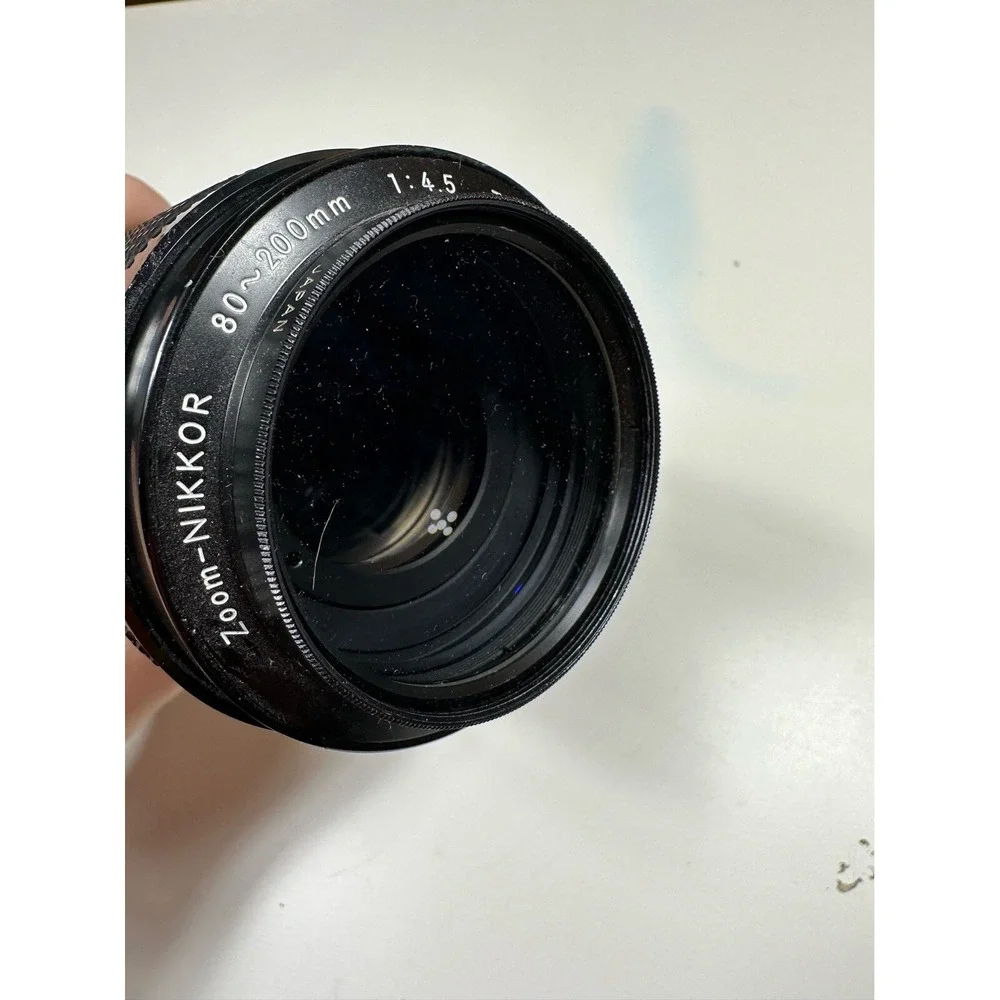 Nikon Vintage Lens 18-200mm 1:4.5‎ f= 80-200mm Zoom Nikkor W Original Caps NICE!